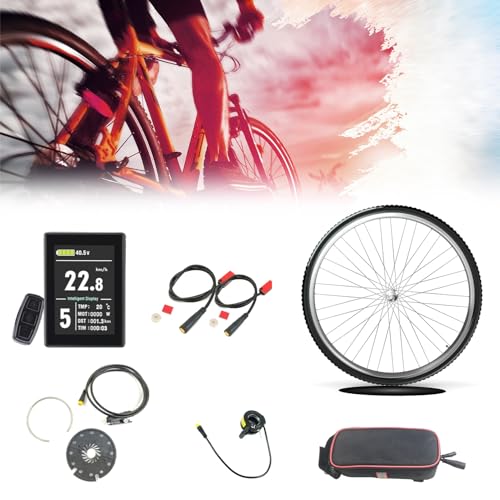 KYZTMHC Vorderradnabenmotor-Kit 36/48V 22A Elektrofahrrad-Kit LCD8S Umrüstsatz für Rennrad-Mountainbike KT-D12 Umbau eines E-Bikes zum Selbermachen MS-BK-2R 130X(36V250W,700C) von KYZTMHC