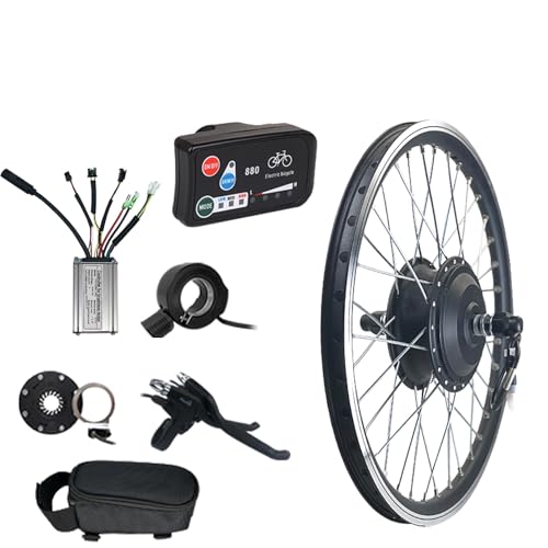 KYZTMHC Vorderradnabenmotor-Kit 36 ​​V 350 W Elektrofahrrad-Kit Bürstenloser Getriebemotor KT-Controller 130X Gashebel KT-BZ-4 (8) Assist PAS Elektrofahrrad-Umrüstsatz Mountainbike-Kit von KYZTMHC