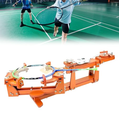Schlägerrahmen Einfädelmaschine 6-Punkt Badminton Saitenmaschine Winden Badminton Saitenmaschine Tennisschläger Einfädelmaschine für DIY-Squash-, Tennis- oder Badmintonschläger von KYZTMHC
