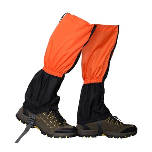 KZKZK Outdoor-Gamaschen, reißfeste Knöchelgamaschen, for Wandern in Schlamm, Sand und Schnee, Jagd, Bergsteigen oder Skifahren, Unisex(Orange) von KZKZK