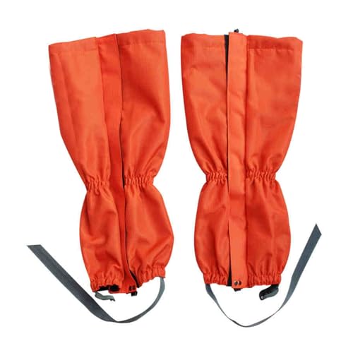 KZKZK Schneegamaschen, Plüschfutter, warme Wandergamaschen, for Wandern im Schlamm, Sand und Schnee, Jagd, Bergsteigen oder Trekking, Unisex(Orange) von KZKZK