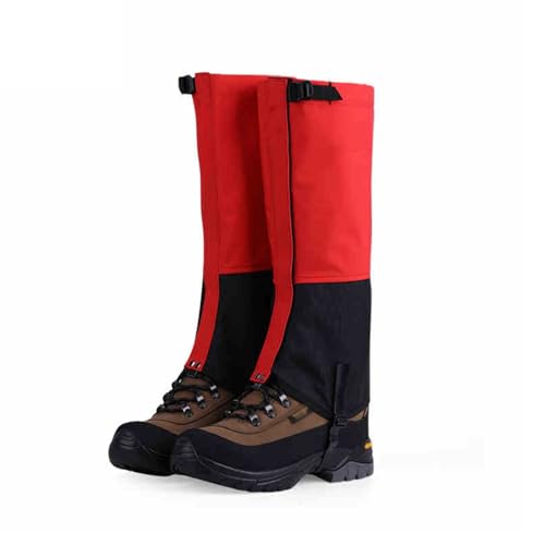 KZKZK Schneegamaschen, leichte und verstellbare Outdoor-Gamaschen for Erwachsene, for Wandern im Schlamm, Sand und Schnee, Jagd, Bergsteigen oder Skifahren, Unisex(Red,L) von KZKZK