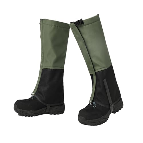 KZKZK Schneegamaschen, schlangenresistente Wandergamaschen, for Outdoor-Wanderungen im Schlamm, Sand und Schnee, Jagd, Bergsteigen oder Skifahren, Unisex(Green,L) von KZKZK