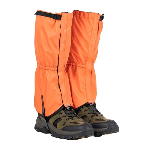 Schneegamaschen, schlangenresistente Wandergamaschen, for Wandern in Schlamm, Sand und Schnee, Jagd, Bergsteigen oder Skifahren, Unisex(Orange,M) von KZKZK