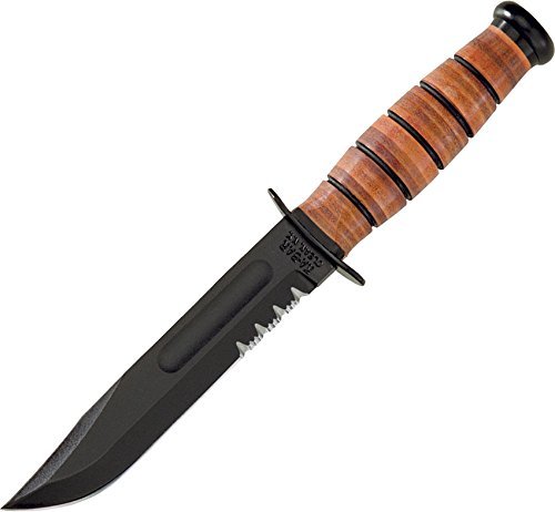 Ka-Bar US Army 7" Fixed Blade Knife, Serrated Leather Handle w/Brown Sheath #1219 Ka-Bar US Army 7" Fixed Blade Knife, Serrated Leather Handle w/Brown Sheath #1219 von Ka-Bar