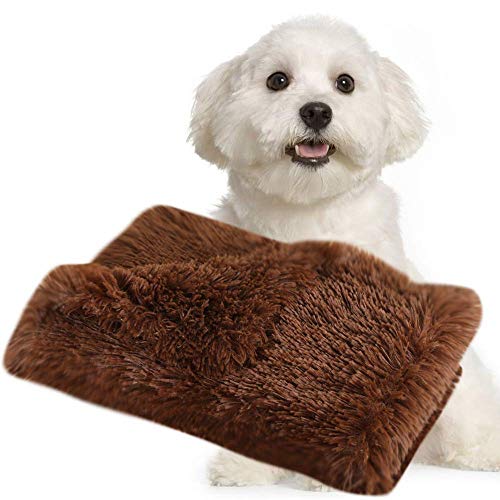 Haustierdecken Hundedecke Plüsch Flauschige Decken für Hunde Flauschige Dicke Haustier Teppiche Lange Plüschdecken für Katzen und Hunde für Herbst und Winter Warm und weich,Braun,78 * 54cm von Kabxhueo