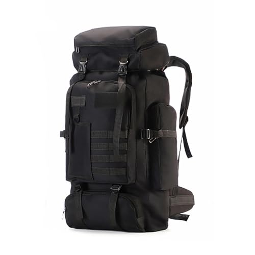 Kabxhueo Groß Wandern Rucksack 80l, Outdoor Militär Rucksack fur Herren Damen Molle Taktische Wanderrucksack Wasserdicht Trekkingrucksack Survival Notfall Backpack für Reisen Camping Trekking,Schwarz Kabxhueo Groß Wandern Rucksack 80l, Outdoor Militär Rucksack fur Herren Damen Molle Taktische Wanderrucksack Wasserdicht Trekkingrucksack Survival Notfall Backpack für Reisen Camping Trekking,Schwarz von Kabxhueo