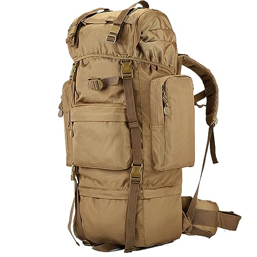 Kabxhueo Trekkingrucksack Interner Rahmen 100L Outdoor Rucksack Mit Regenschutz Groß Wanderrucksack Damen & Herren Wasserdichter Reiserucksack Rucksack für Wandern, Bergsteigen, Camping,Khaki,100L Kabxhueo Trekkingrucksack Interner Rahmen 100L Outdoor Rucksack Mit Regenschutz Groß Wanderrucksack Damen & Herren Wasserdichter Reiserucksack Rucksack für Wandern, Bergsteigen, Camping,Khaki,100L von Kabxhueo