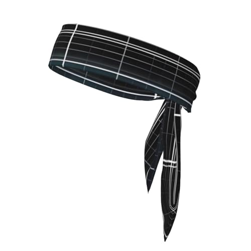 Dimensional Line Space Sports Kopftuch – Volldruck, leichtes Kopftuch für Bewegung und Sport von KadUe