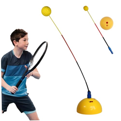 Kalastussaari Tennis Trainer Kinder Rebound Ball für Kinder Solo Selbst Tennis -Übungsgerät 27 Tennis Training Ausrüstungstraining Aid Praxis Tennisübungen Richtige Körperhaltung für Kinder Anfänger von Kalastussaari