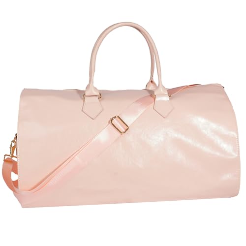 Kalawen Kleidersack aus Leder, Kleidersack für Reisen, Geschenke für Männer Frauen Business, Rosa von Kalawen