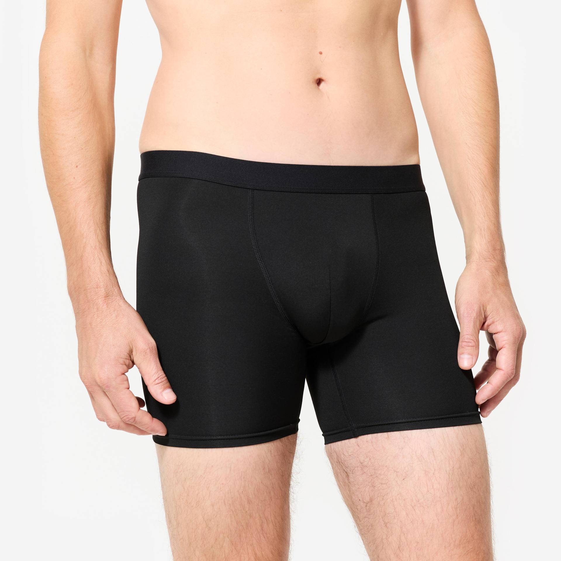 Lauf-Boxershorts Herren Mikrofaser - rauchschwarz Lauf-Boxershorts Herren Mikrofaser - rauchschwarz von Kalenji