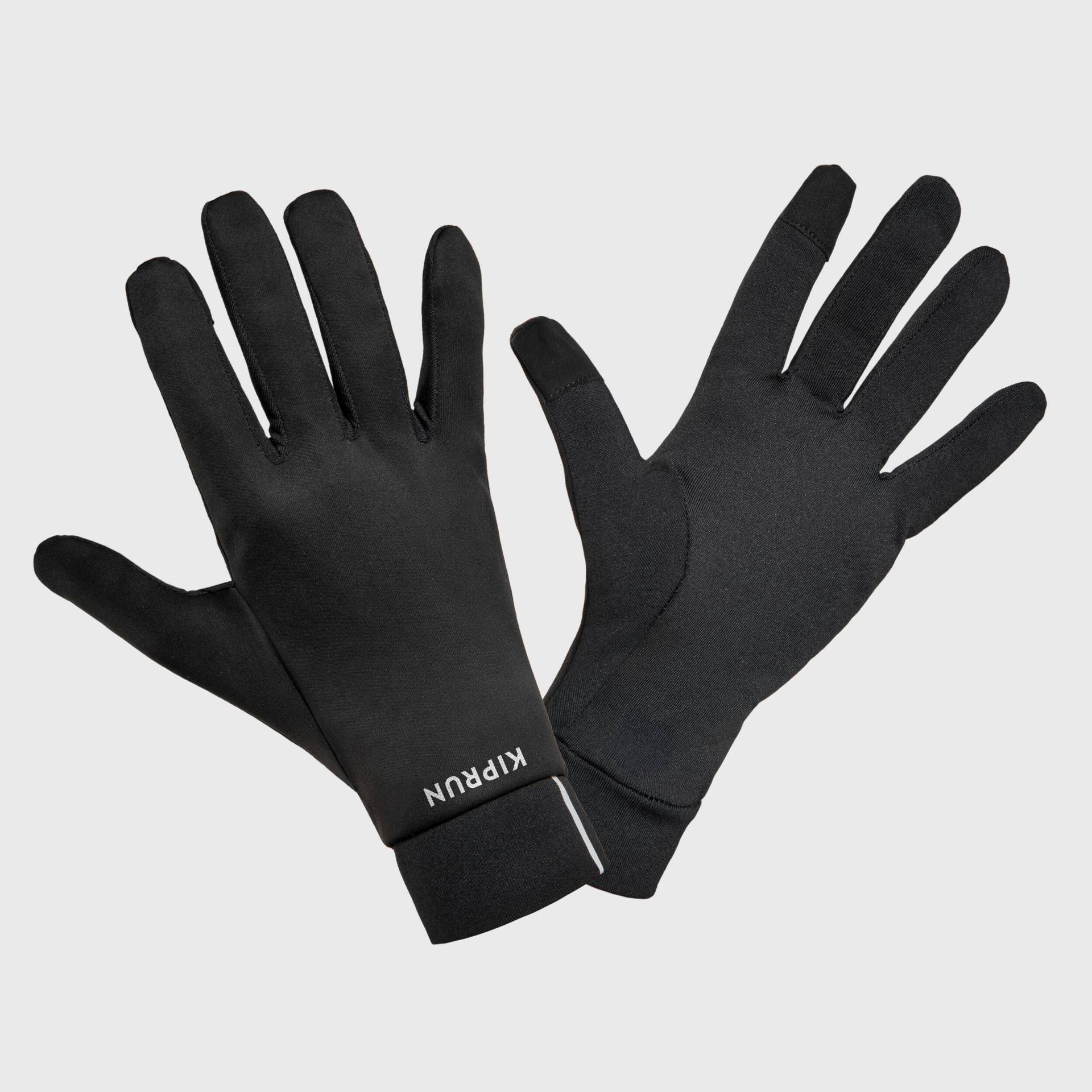 Lauf-Handschuhe Unisex Touchscreen-Funktion - Warm+ 500 V2 schwarz von Kiprun