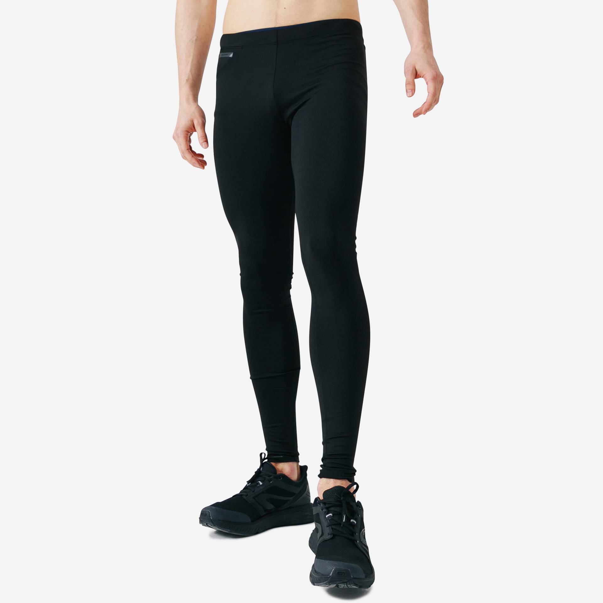 Lauftights lang Herren - Warm schwarz von Kalenji