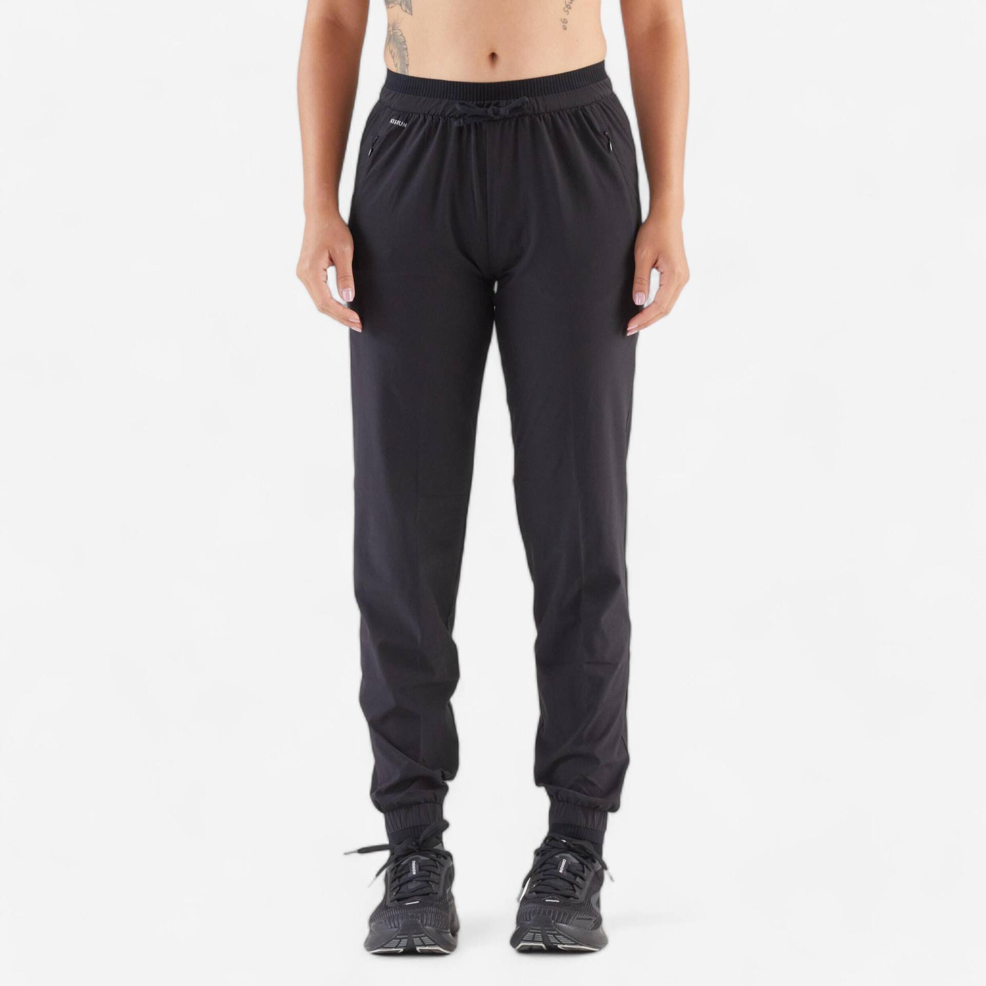 Laufhose lang atmungsaktiv Dry Damen schwarz Laufhose lang atmungsaktiv Dry Damen schwarz von Kalenji