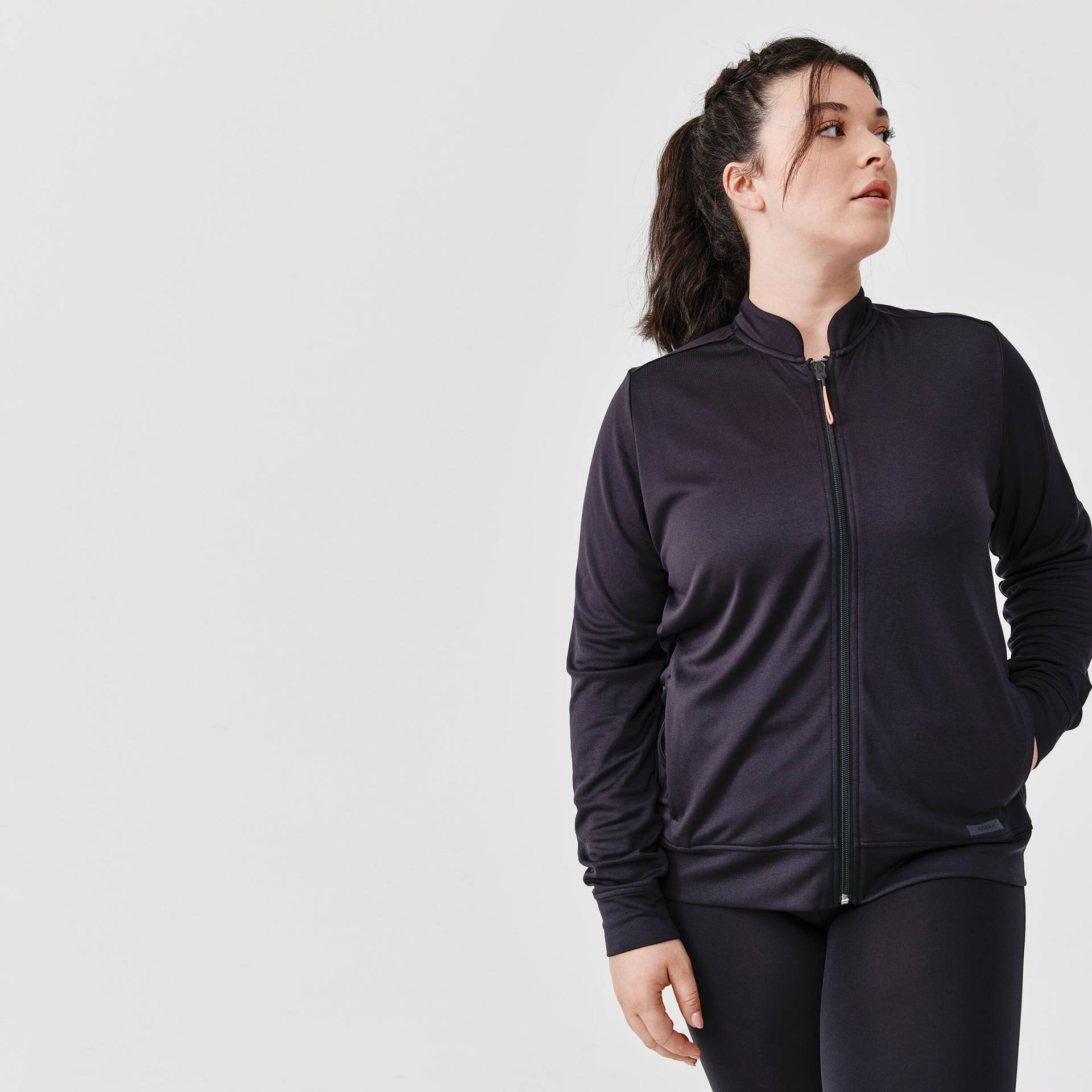 Laufjacke Damen atmungsaktiv - Run 100 Dry schwarz Laufjacke Damen atmungsaktiv - Run 100 Dry schwarz von Kalenji