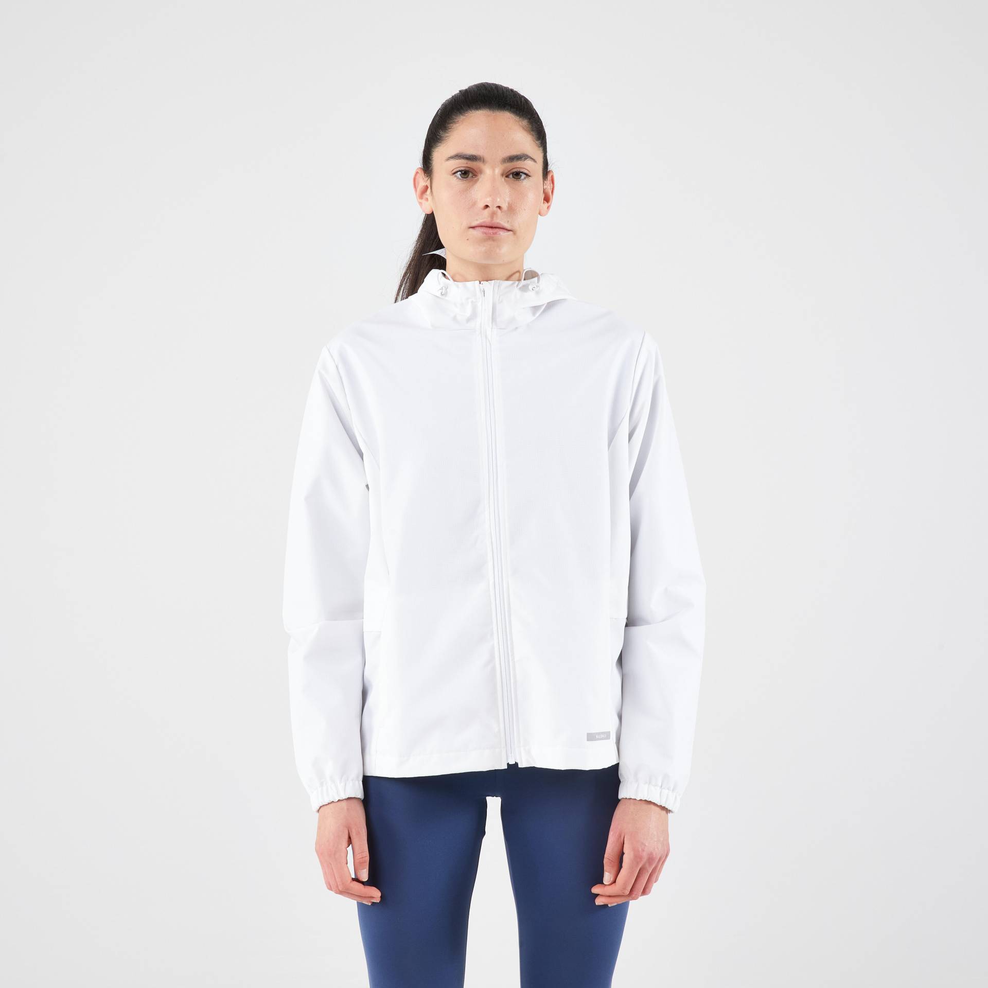 Laufjacke Damen wasserdicht - Rain Run 100 weiss von Kalenji