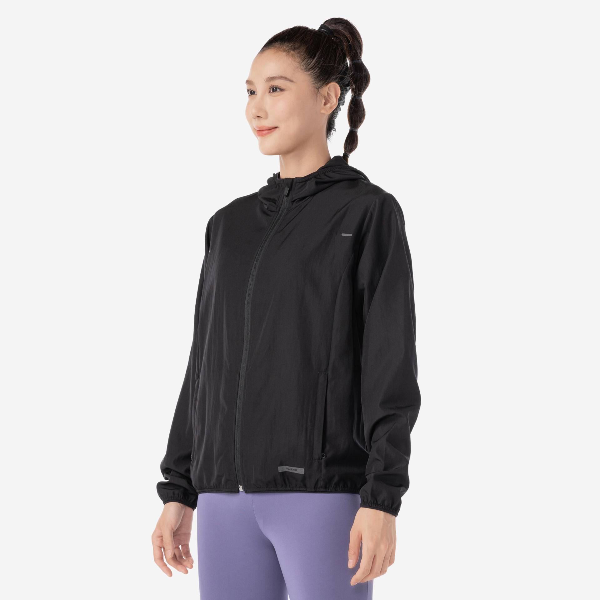 Laufjacke Damen winddicht - Run 100 Wind schwarz Laufjacke Damen winddicht - Run 100 Wind schwarz von Kalenji