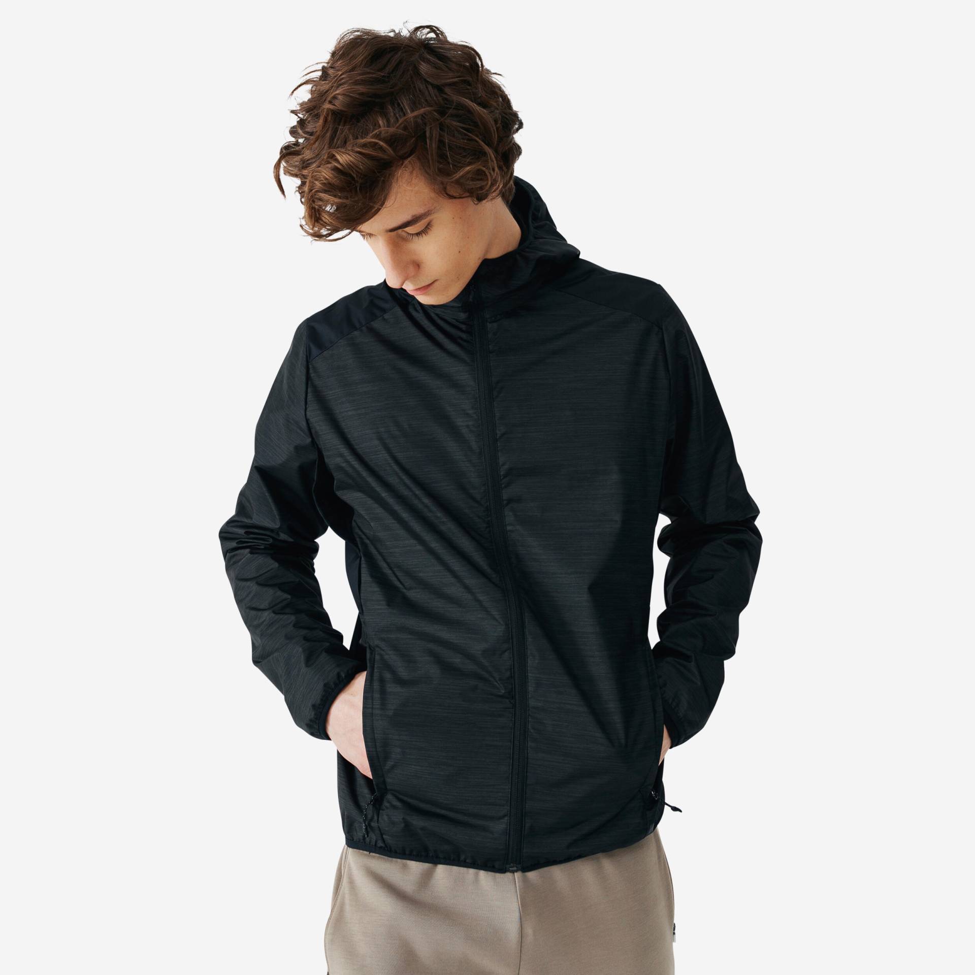 Laufjacke Herren wasserdicht - Run 100 schwarz Laufjacke Herren wasserdicht - Run 100 schwarz von Kalenji