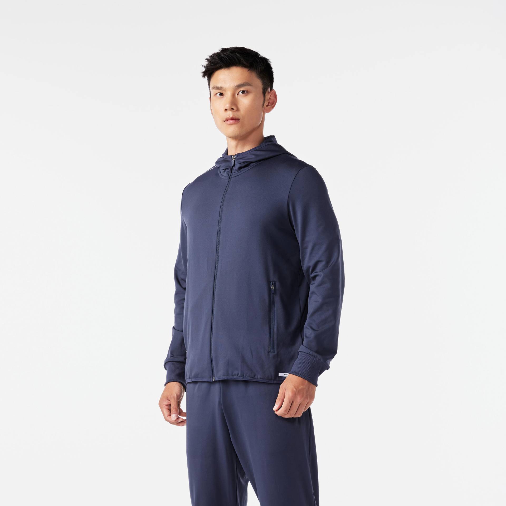 Laufjacke langarm Herren warm - Run 100 blau von Kalenji