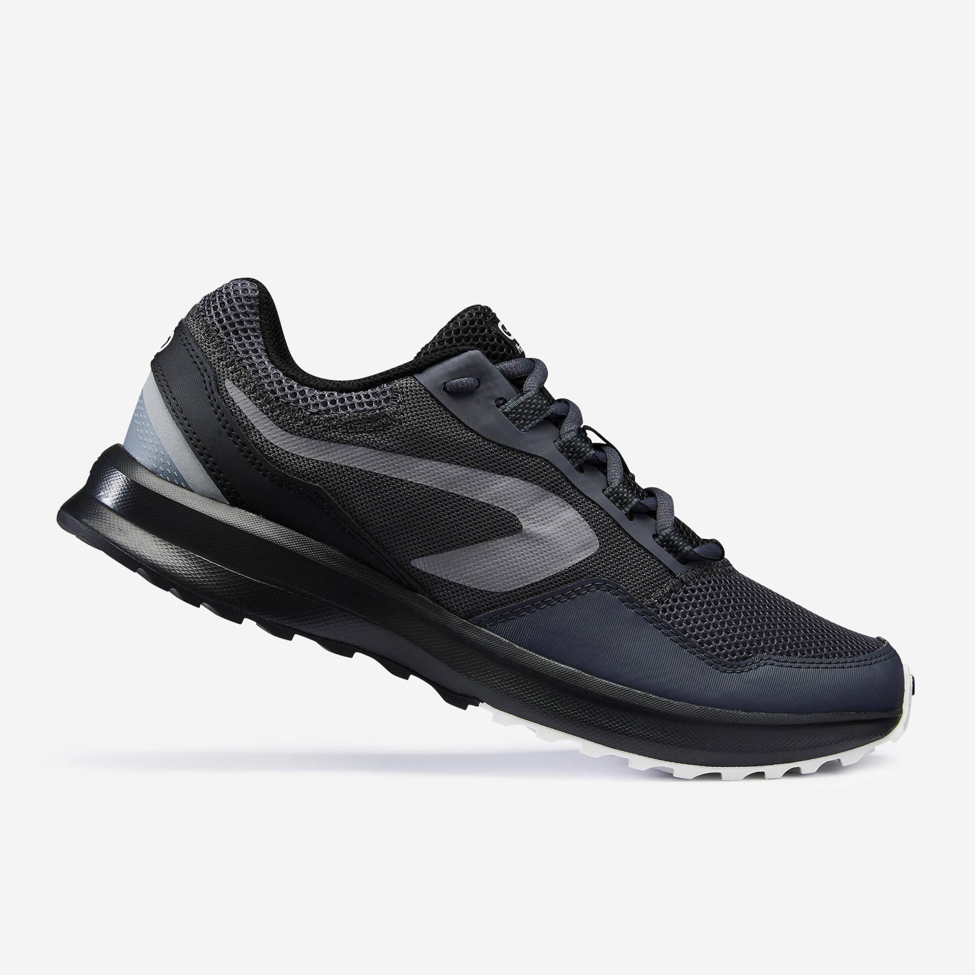 Laufschuhe Herren - Run Active Grip schwarz/grau von Kalenji