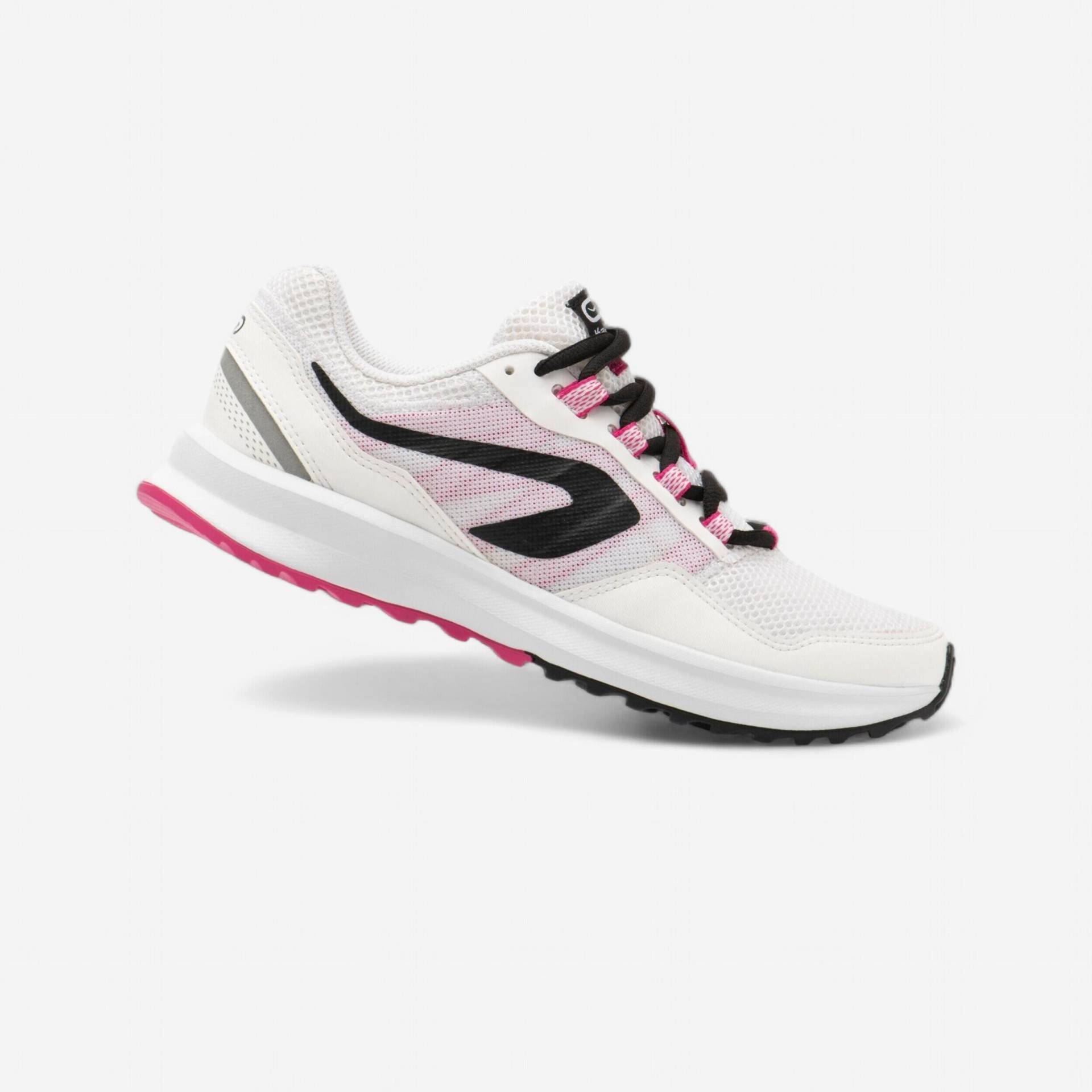 Laufschuhe Damen - Run Active Grip weiss/rosa von Kalenji