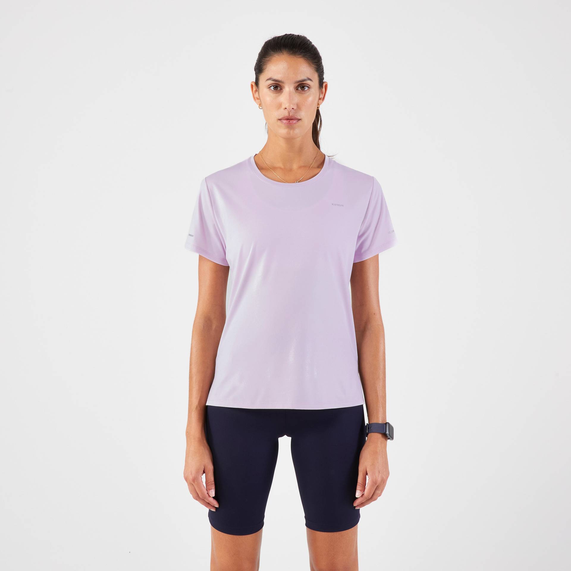 Laufshirt kurzarm Damen atmungsaktiv - Run 500 Dry malve von Kiprun