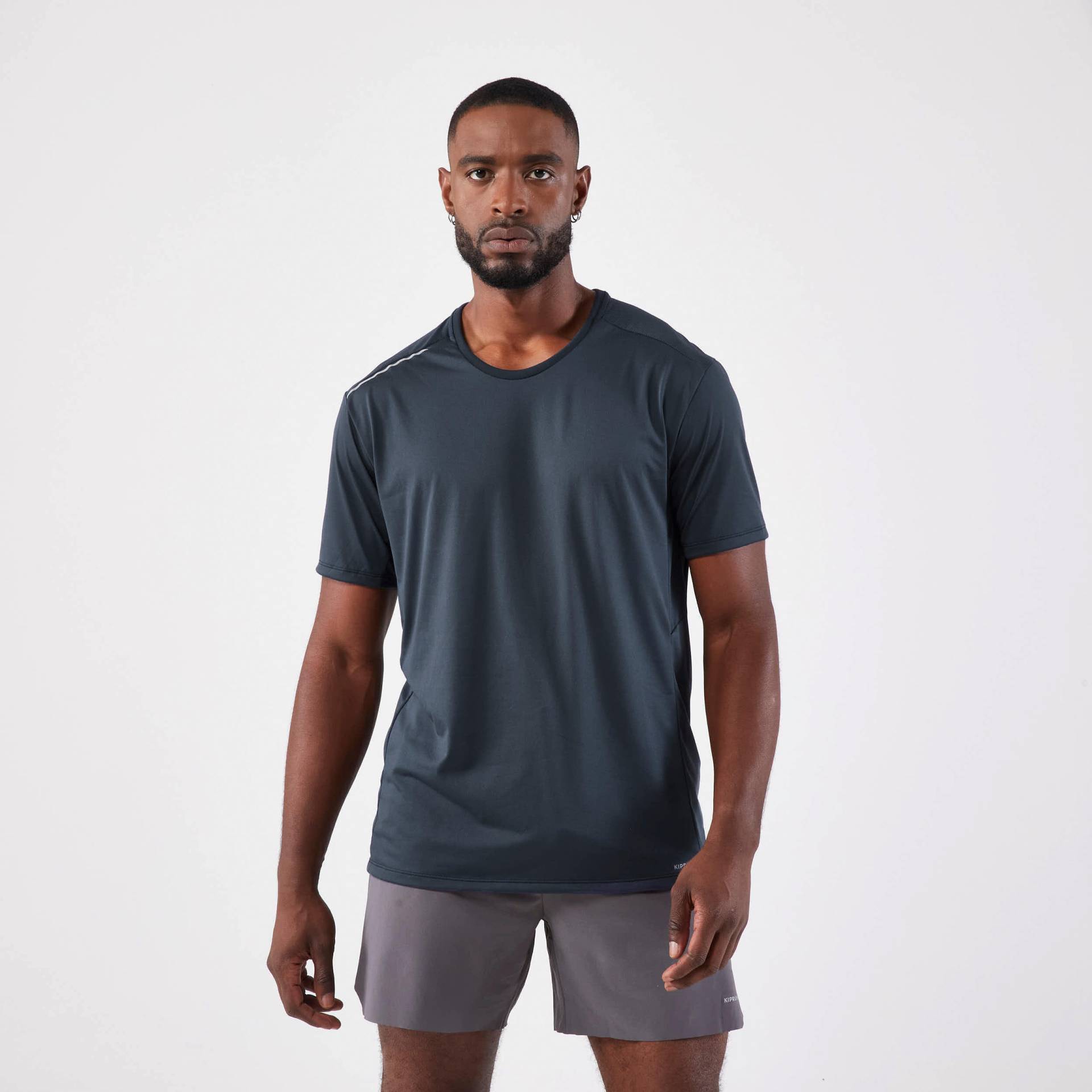 Laufshirt kurzarm Herren atmungsaktiv - Dry+ blau von Kiprun