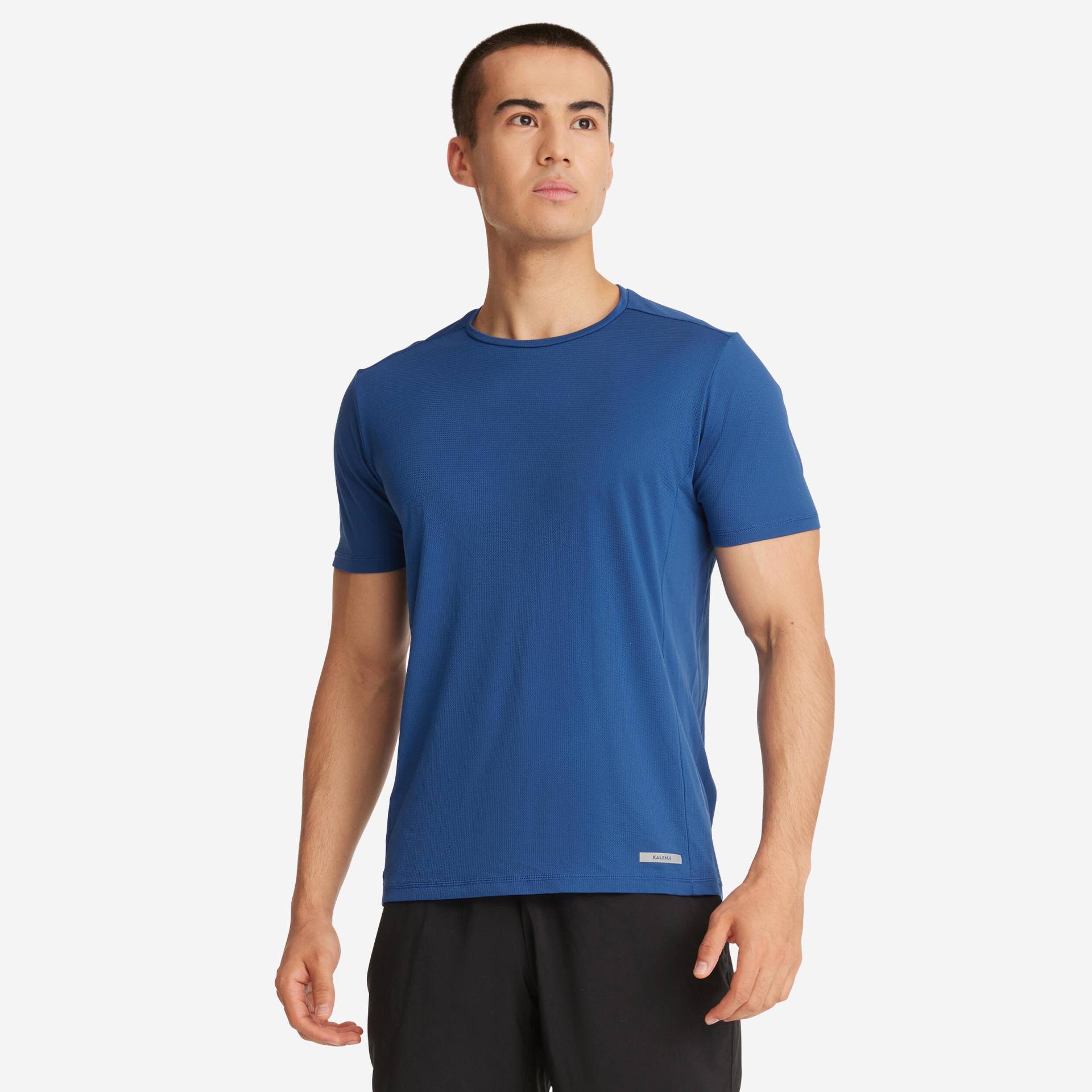 Laufshirt kurzarm Herren atmungsaktiv - KIPRUN 100 Dry blau von Kalenji