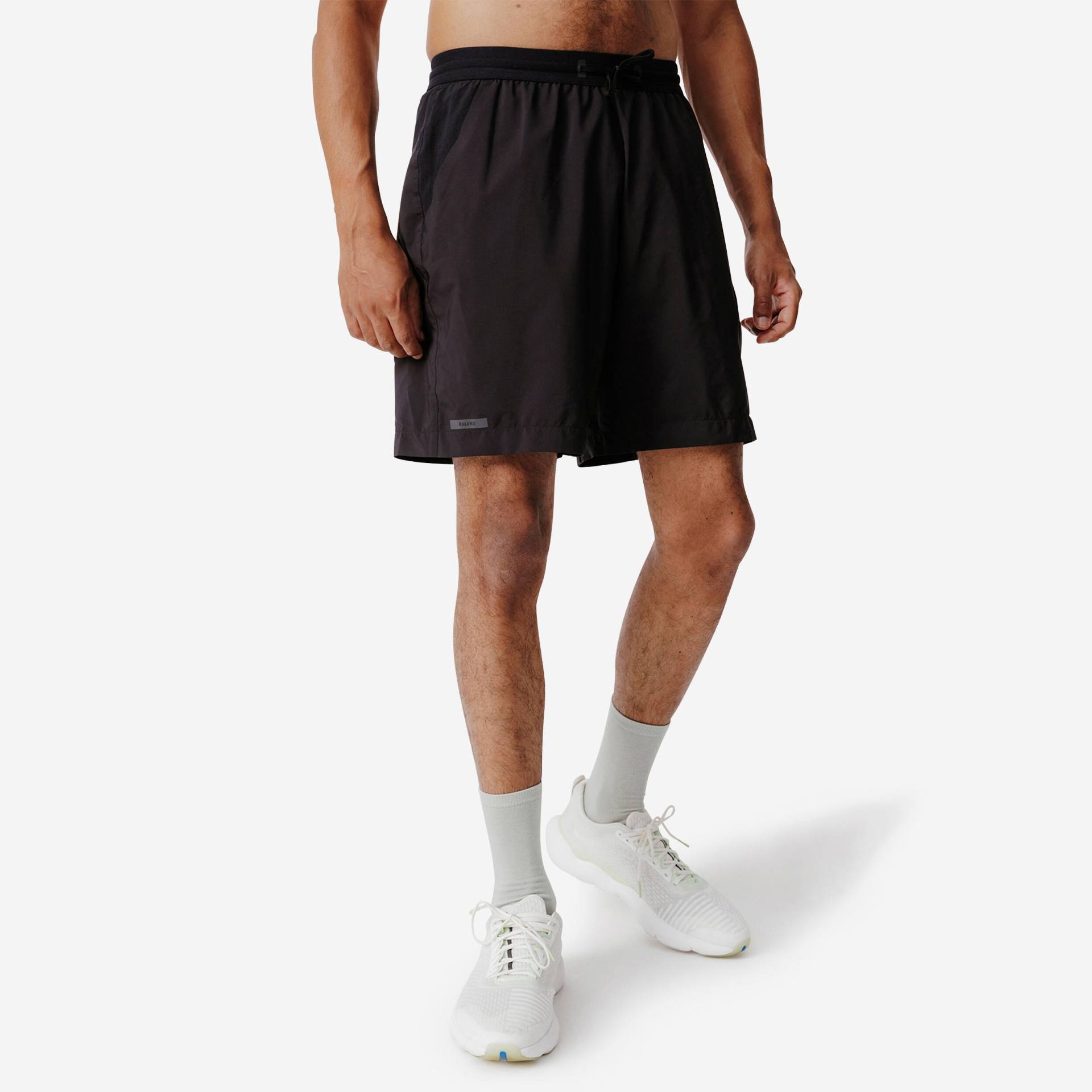 Laufshorts 2-in-1 Herren atmungsaktiv - Dry 550 schwarz von Kalenji