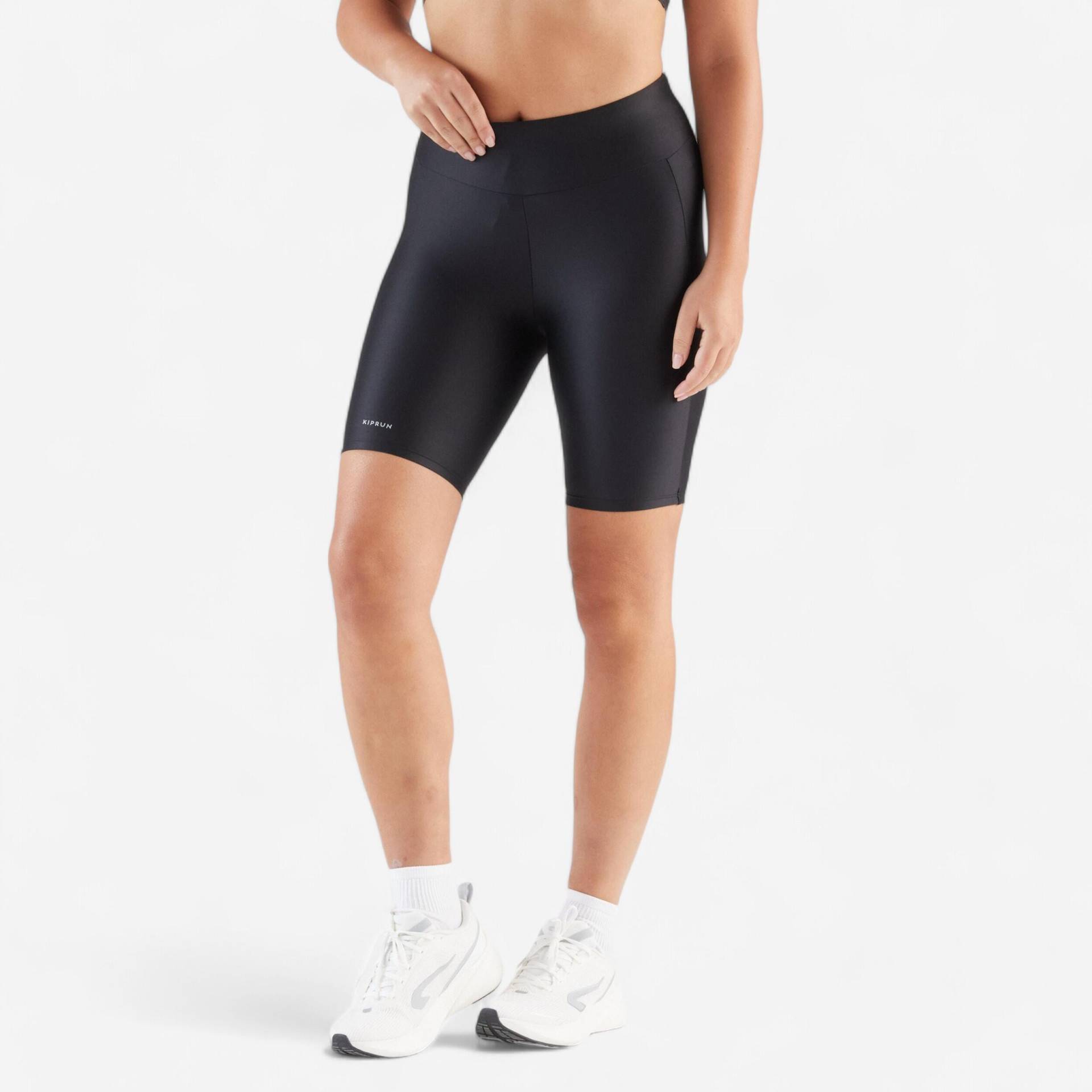 Laufshorts kurz Radlerhose Damen - Run 100 schwarz von Kalenji