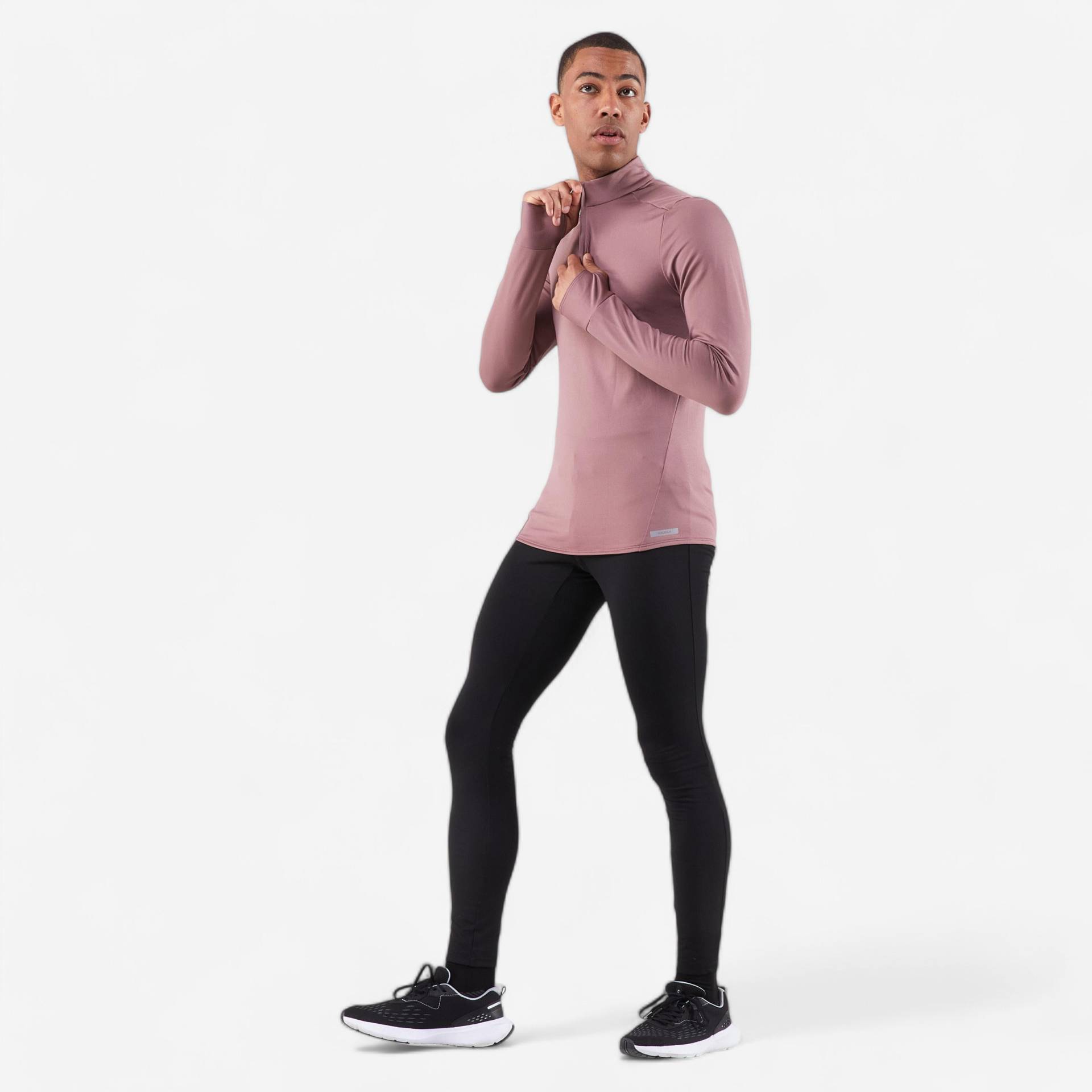 Lauftights lang Herren - Run 100 Warm schwarz Lauftights lang Herren - Run 100 Warm schwarz von Kalenji