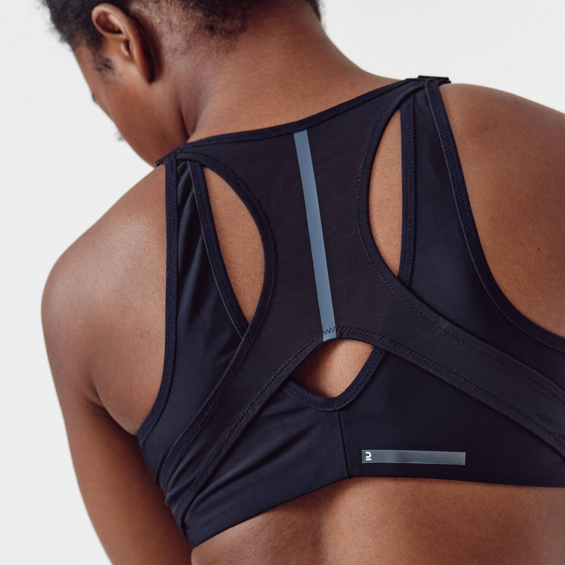 Sport-BH Damen Bustier Reissverschluss extrastarker Halt - schwarz Sport-BH Damen Bustier Reissverschluss extrastarker Halt - schwarz von Kalenji