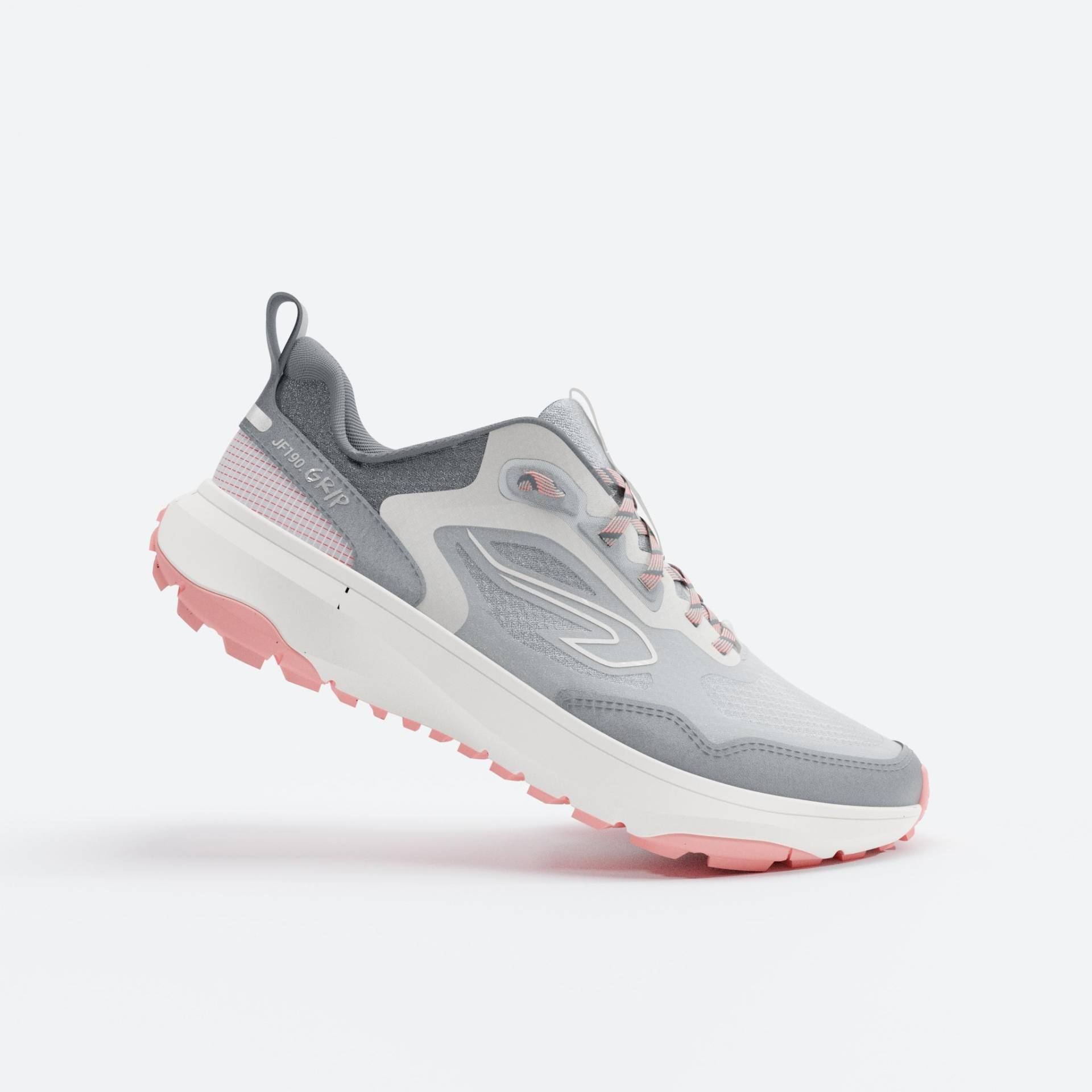 Laufschuhe Trailrunning Damen - JF 190 Grip grau/rosa Laufschuhe Trailrunning Damen - JF 190 Grip grau/rosa von Kalenji