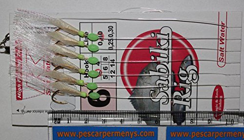 Kali – Sabiki Rig SQ 6046, Farbe 6 Hooks, Größe 2 – 6 Hooks von Kali