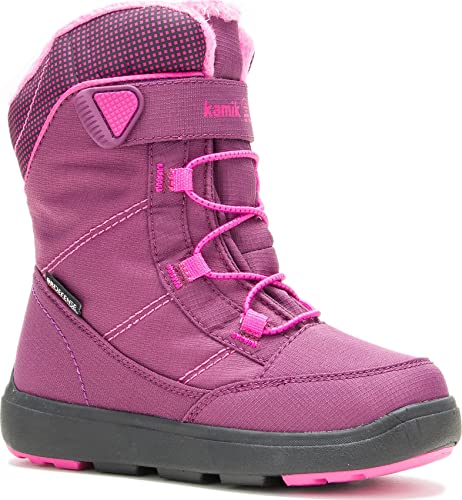 Kamik Kids Stance 2 Pink - Wasserdichter atmungsaktiver Kinder Winterstiefel, Größe EU 30 - Farbe Grape von Kamik