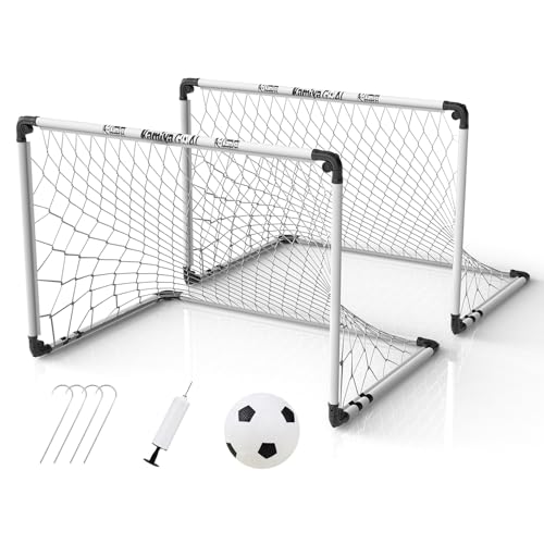 Kamiya Fußballtor Kinder 115x80 cm – Tor 2er-Set – Fussballtore für Garten für Kinder von 2-8 Jahren, faltbar und leicht zu verstauen – Fußballtor für drinnen und draußen, Weiß Kamiya Fußballtor Kinder 115x80 cm – Tor 2er-Set – Fussballtore für Garten für Kinder von 2-8 Jahren, faltbar und leicht zu verstauen – Fußballtor für drinnen und draußen, Weiß von Kamiya