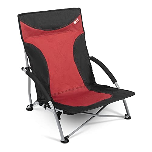 Strandstuhl mit breiten Standfüßen, Campingstuhl Kampa Sandy FT0048 rot-grau von Kampa