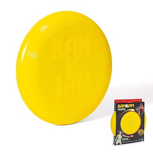 KanJam Flying Disc Frisbee Wurfscheibe Gelb - Outdoor Frisbee Spiel für Garten, Strand, Park - 27,9 cm Durchmesser - 168g - Robuste 100% recyclebare Kunststoffscheibe KanJam Flying Disc Frisbee Wurfscheibe Gelb - Outdoor Frisbee Spiel für Garten, Strand, Park - 27,9 cm Durchmesser - 168g - Robuste 100% recyclebare Kunststoffscheibe von Kan Jam