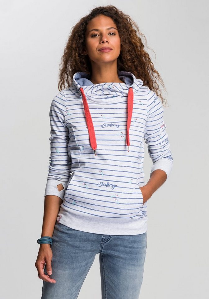 KangaROOS Hoodie Langarm mit Daumenlöchern, figurbetonter Schnitt KangaROOS Hoodie Langarm mit Daumenlöchern, figurbetonter Schnitt von KangaROOS