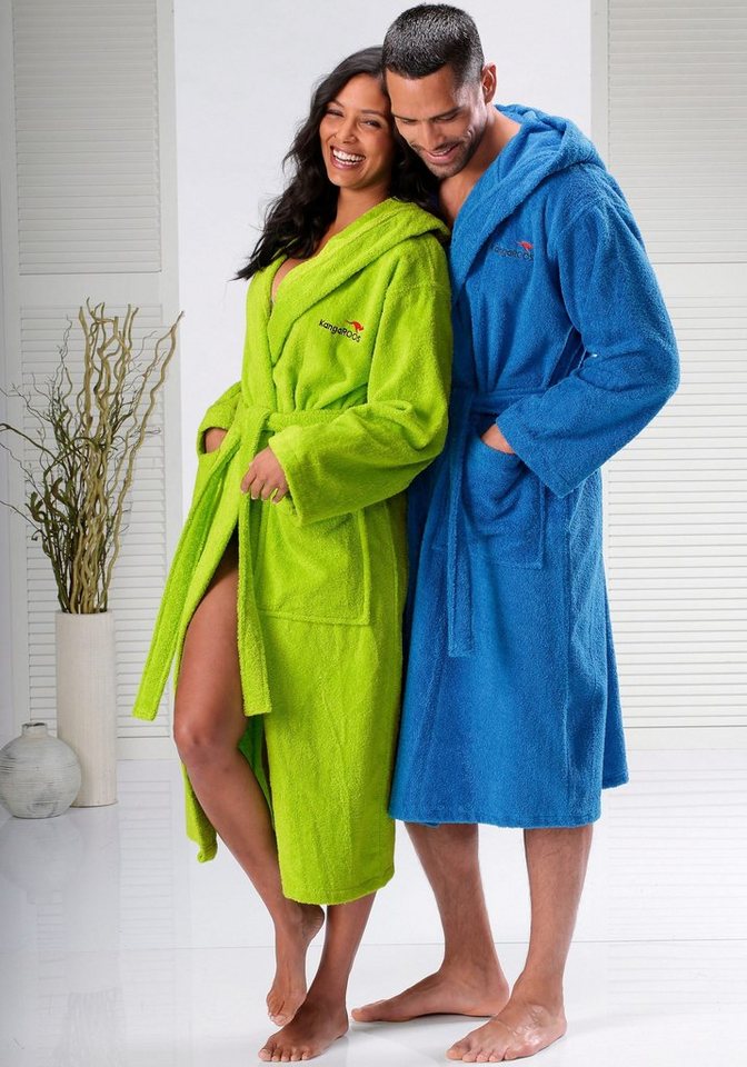 KangaROOS Unisex-Bademantel Cassidy, für Damen & Herren, Standardlänge & Überlänge, Langform, Walkfrottee, Kapuze, Gürtel, mit Taschen, Männer und Frauen, Baumwolle, Reise, Hotel, Sauna, S-3XL KangaROOS Unisex-Bademantel Cassidy, für Damen & Herren, Standardlänge & Überlänge, Langform, Walkfrottee, Kapuze, Gürtel, mit Taschen, Männer und Frauen, Baumwolle, Reise, Hotel, Sauna, S-3XL von KangaROOS