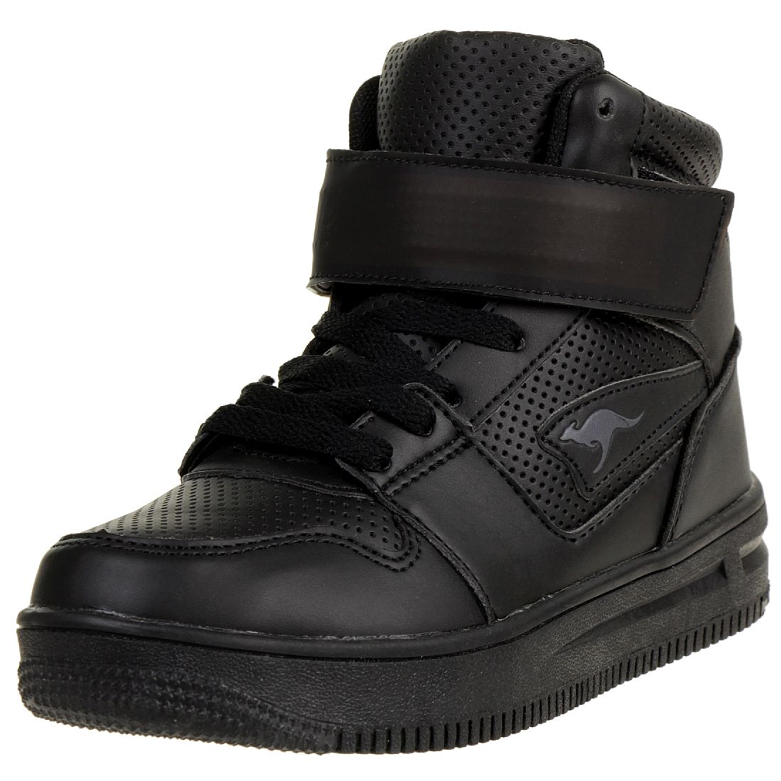 KangaROOS Unisex-Kinder FUTURE SPACE HI Sneaker schwarz LED Laufschrift 18308000 von KangaROOS