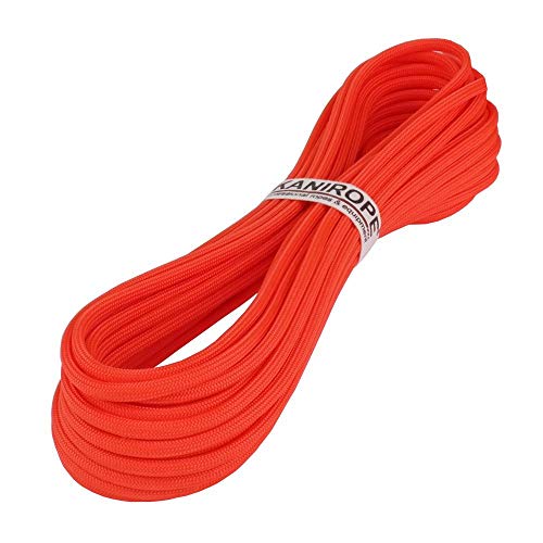 Kanirope® Paracord XPRO ø3,8mm 20m Neonorange 32-Fach geflochten von Kanirope