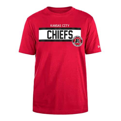 KANSAS CITY CHIEFS Unisex NFL Regular High Density Ink Screenprint Front Graphic Original Team Color T-Shirt, Rot, XXL EU von Kansas City Chiefs