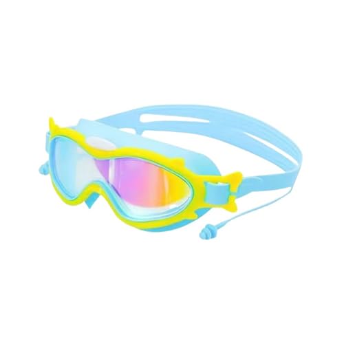 Kaohxzklcn Schwimmbrille mit Ohrstöpseln für Kinder, 180 Grad Weitsicht, Frosch-resistent, Schwimmbrille für Jungen und Mädchen von Kaohxzklcn