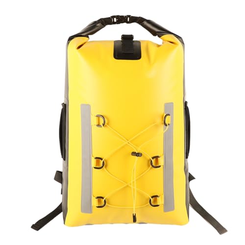 Kaohxzklcn Trocken-Rucksack, wasserdicht, 30 l, mit Netztasche, verstellbarer Riemen, Roll-Top, Trockentasche für Kajakfahren, Rafting von Kaohxzklcn