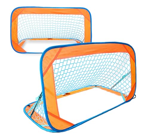 Kapler Fussballtore 2er Set für Garten Kinder Pop-up-120x70x70cm Orange-Flachstahlrahmen und Glasfaserstab - Einfache Montage - Wetterfestes Polyester. Kapler Fussballtore 2er Set für Garten Kinder Pop-up-120x70x70cm Orange-Flachstahlrahmen und Glasfaserstab - Einfache Montage - Wetterfestes Polyester. von Kapler