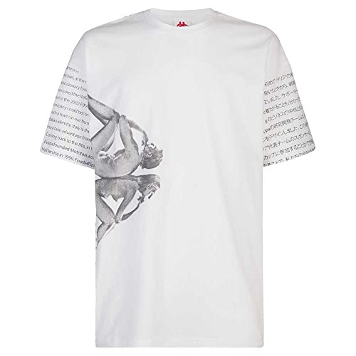 Kappa Authentic HB ERIT T-Shirt, Weiß, Standard, Unisex, Erwachsene Kappa Authentic HB ERIT T-Shirt, Weiß, Standard, Unisex, Erwachsene von Kappa