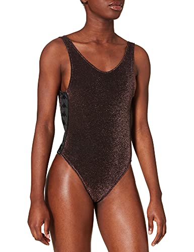 Kappa Eily 222 Banda Sparkle Bodysuit T-Shirt, Bronze/Schwarz, Standard für Damen von Kappa