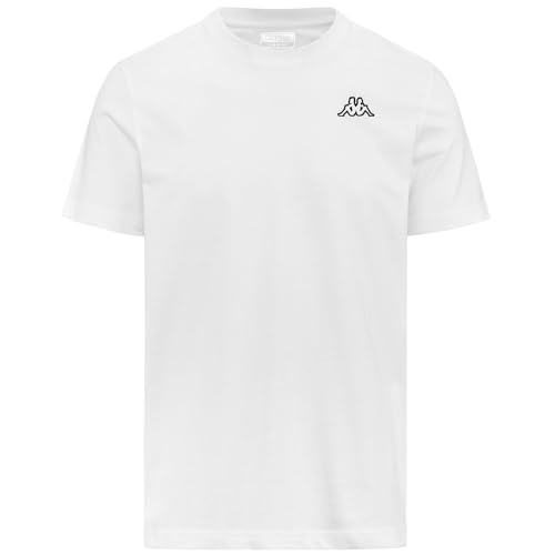 Kappa Herren Logo Cafers Slim T-Shirt, Weiß, M von Kappa